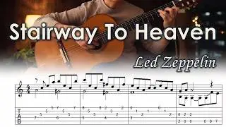 Stairway To Heaven / Led Zeppelin - Fingerstyle Guitar | TAB