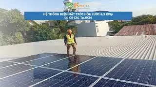 HỆ THỐNG ĐIỆN MẶT TRỜI HÒA LƯỚI 6,3KWP ANH KHÁNH, CỦ CHI, HCM