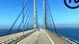 Malmo to Copenhagen bridge Timelapse