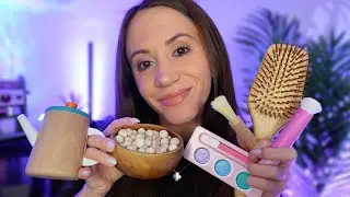 ASMR Wooden Makeup, Skincare, Haircut & Manicure 💄 (w/ wooden soup, tea, & layered sounds)