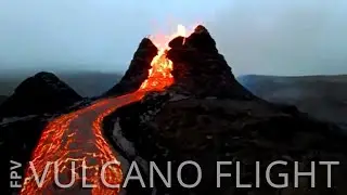 FPV - Epic drone flight over an active Vulcan in Iceland