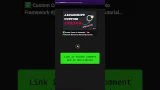 🤨 Quick Custom cursor in javascript 