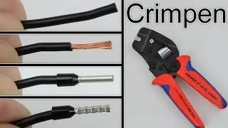 Crimping of wire end ferrules - crimping / squeezing / pressing the sleeve onto the stranded wire
