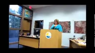 Annette speaking about our water crisis to SRWMD officials.