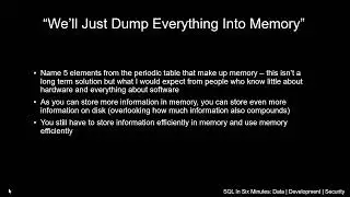 Tech Pow Wow: Databases As A Trash Can