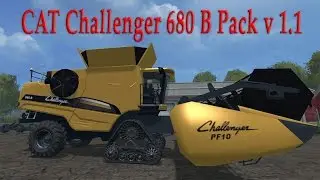Farming Simulator 2015 обзор мода ( CAT Challenger 680 B Pack v 1.1 )