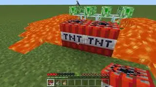 Эксперемент над двумя крипперами в Minecraft