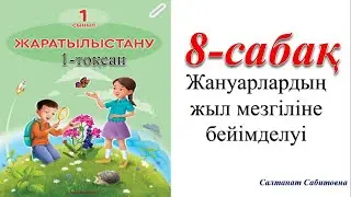 1 сынып жаратылыстану 8 сабақ Жануарлардың жыл мезгіліне бейімделуі