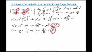 Sistemas de ecuaciones #15: Sistemas con ecuaciones logarítmicas