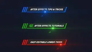 How To Create A Color Line Lower Third, After Effects Tutorial & Template