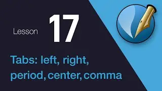 17) Using Tabs in Scribus: left, right, period, comma, and centered