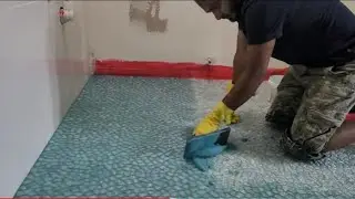 Installing Glass infused Crystal Grout