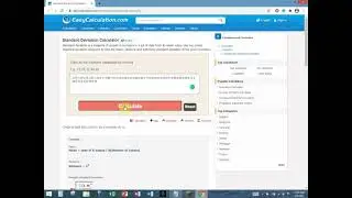 Standard Deviation Calculator Instructions