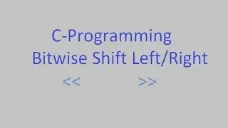 Left Right Shift Operator In C Programming