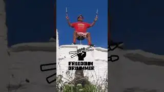 What? Freedom Drummer Playing An Invisible Drum Kit?