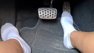 driving with socks white car/ Socken weiß Auto fahren /#asmr #asmrsounds