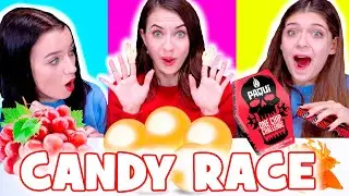 ASMR Yes Or No, Drink Race, One Chip Eating Sounds Mukbang