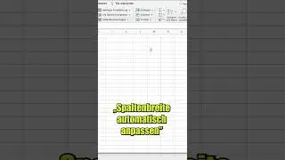 Spaltenbreite automatisch anpassen in Excel!