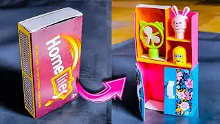 Mini Organizer from Matchbox | how to make organizer for barbie doll | miniature crafts for doll