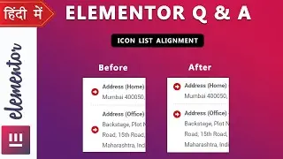 Elementor Q & A 5 @ Icon List Alignment