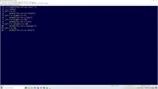 Determine your age range | Basic Python program