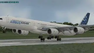 A340-600 Landing Munich (XPlane12, Toliss A340-600)