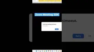 How to fix “joining meeting timeout invalid parameter” Zoom Meeting SDK error 