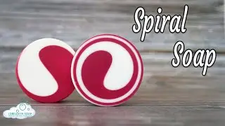 Cold process soap making. Spiral swirl soap
