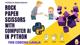 #44 Rock Paper Scissors in Python with Computer AI | Mini Projects in Python  | Python for Noobs 🔥