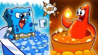 SpongeBob Goes Nuts For Hot And Cold Foods |  