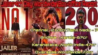 Jailer Movie 4th Day Box-office Collection | Superstar Rajini in Jailer Worldwide Boxoffice Report
