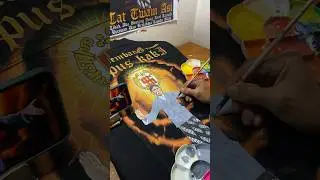 Custom Jacket Realist Eang Suro #custom #customjacket #jaketlukis #art #psht #pshw #painting #denim