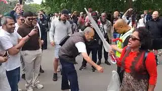 Shalini with Brolly part 2 Speakers Corner Heated