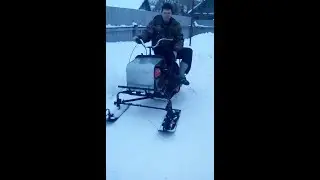 Самодельный снегоход!!!