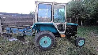 Трактор Т-25с. испытания плугом. Как потянет или.? Японьчик
