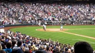 Ichiro's first at-bat as a Yankee (at Safeco Field, no less)