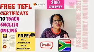 Make Money teaching English Online in South Africa | FREE TEFL Certificate | South African Youtuber