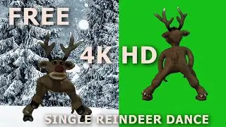 free 3D green screen reindeer dance 4K HD 2019
