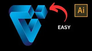 How To Create 3D Gradient Manipulation Logo In Illustrator ।Graph Paper