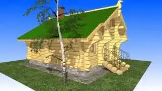 K3-Cottage software project. Russian Fairy Tale Log House.