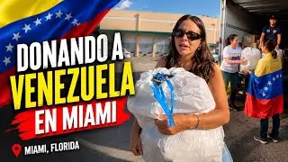 IRL Arriving at donation center for Venezuela in Miami