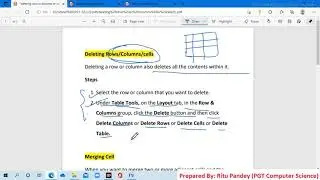 DELETING ROW || SPLITING CELL || MERGINGING CELLS IN MS EXCEL