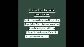 Professional Swahili Translation & Interpreting Services