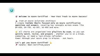 Welcome to Azure Certified!