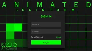 Animated Login Form using HTML | CSS