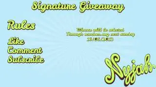 Update Video + Signature Giveaway (Closed)