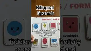 Bilingual Busy book, Spanish learning, Learning binder pages! Shop on my website!