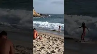 Skimboarding Waves in California