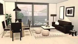 SMALL MODERN APARTMENT | [No CC] Sims 4 Speed Build