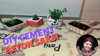 Dıy cement folower pots 📣 Beton saksı yapımı